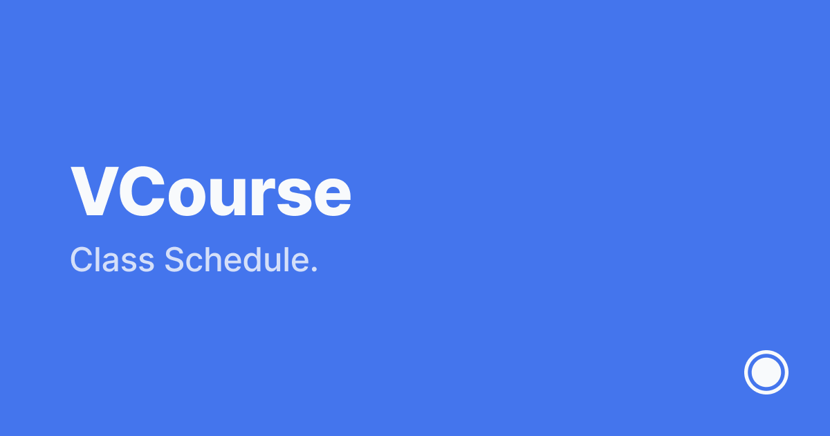 VCourse — Class Schedule